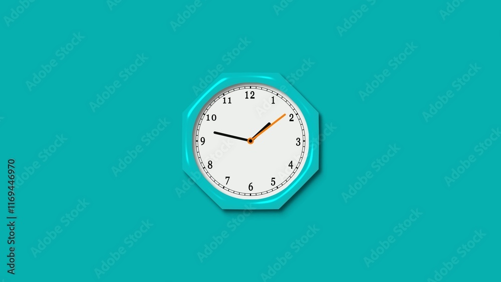 Poster Counting down 3d wall clock isolated