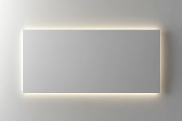 Illuminated Rectangular Panel on a Wall