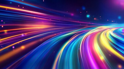 Vibrant Technology Abstract with Clean Lines and Light