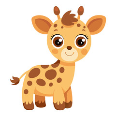 cute cartoon giraffe vector illustration editable svg and png