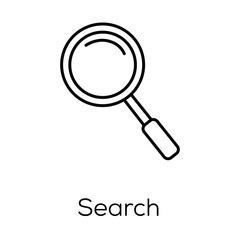 Search Icon – Magnifying Glass Representing Data Analysis and Investigation