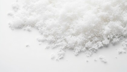 Close up of White Artificial Snow Winter Texture Festive Background Holiday Decoration