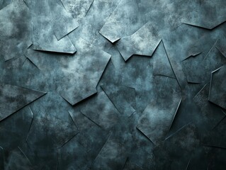 Abstract Dark Blue Fractured Metal Texture Background