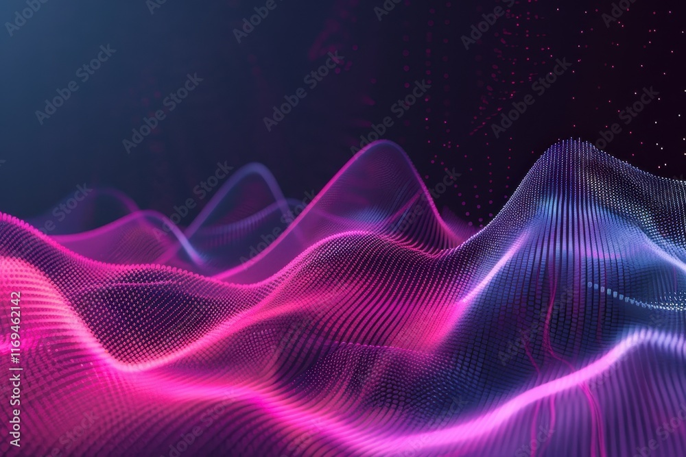 Aufkleber Colorful illumination displays intricate patterns on a textured surface in a modern setting during nighttime