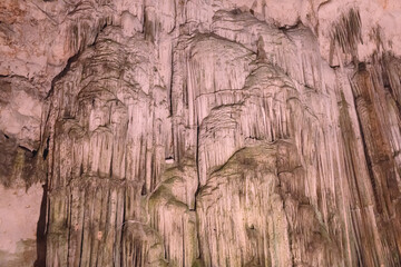 Stalactite cave on the island of Sardinia Neptune's Grotto, fragment