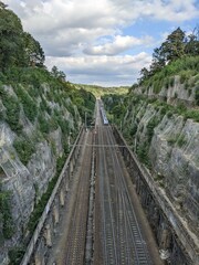 Fototapeta premium railroad in the mountains
