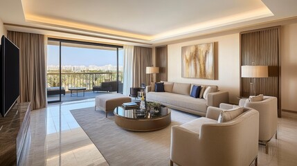 Fototapeta premium Luxury Suite with Panoramic View