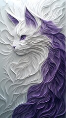 Animal, Cat, Paper Cut Art, Abstract Image, Texture, Pattern Background, Wallpaper, Cover and Screen for Smartphone, PC, Laptop, 9:16 and 16:9 Format