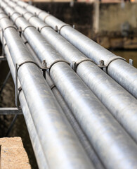 Fototapeta premium Rust of metals. Corrosion of metal. Rust and corrosion in the weld. Corrosive Rust on old iron, grunge rust texture.