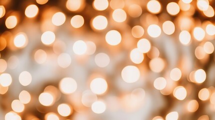 Obraz premium Golden Lights Bokeh Background: A Festive Abstract