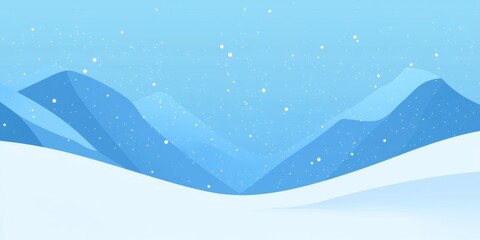 Snowy Mountains Winter Landscape Scene