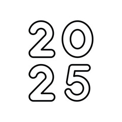 2025 Numbers vector icon