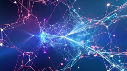 Abstract representation of digital transformation with technology networks, AI, and machine learning patterns, symbolizing the future of business,