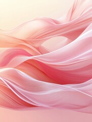 Obraz premium Abstract Pink Fabric Waves Flowing Gently