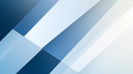Obraz premium A minimalist abstract design in blue and white with clean lines and geometric shapes, accented by subtle gradients and high contrast.