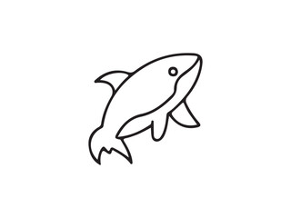 Fototapeta premium shark isolated on white