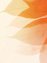 Delicate orange leaves showing intricate vein patterns