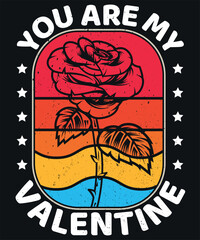 Valentines day t-shirt design vector illustration