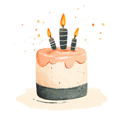birthday cake with candle