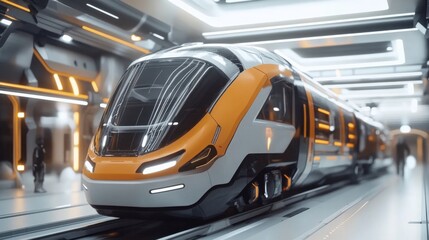 Futuristic Train Station with Advanced Design Features