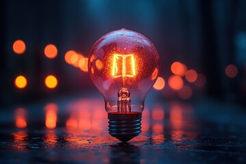 Light bulb symbolizing innovative breakthroughs in business strategy and creative marketing ideas