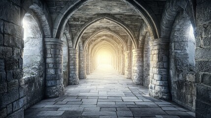 Obraz premium Intricate Stonework in Grand Architectural Pathway