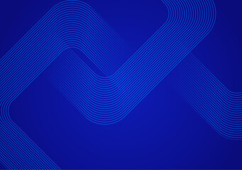 An abstract blue background with a curved line pattern features smooth, flowing curves that create a sense of movement and harmony.