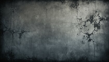 Fototapeta premium Dark concrete grunge texture with soft worn effects