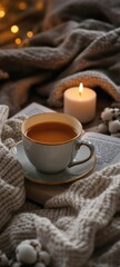 Cup of coffee and candle