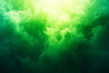 Fototapeta premium Abstract Green Cloud Formation Bright Center