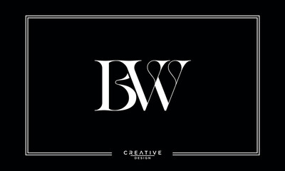 BW, WB, B, W, Abstract Letters Logo Monogram