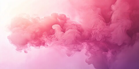 Fototapeta premium Abstract Pink and White Ink Swirls in Water