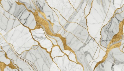 Fototapeta premium Golden and white marble texture with elegant patterns