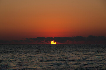 sunset over the sea