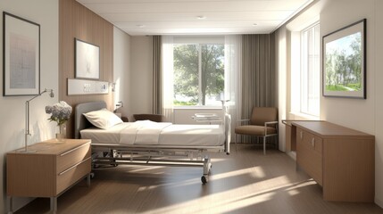 Fototapeta premium Modern Clinical Room with Clean Design and Comfort