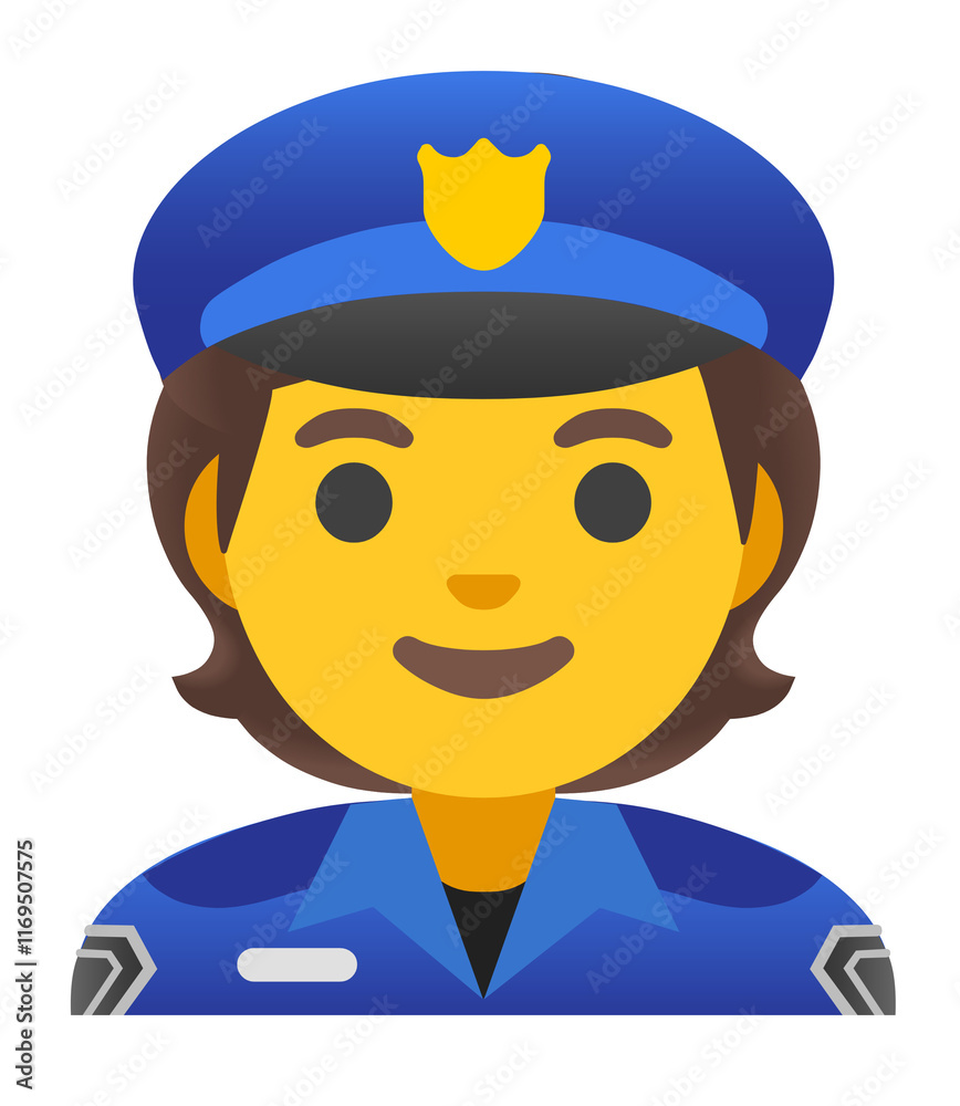 Wall mural funny cartoon policeman