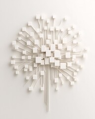 Fototapeta premium Abstract White Structure on White Background