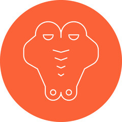 Crocodile Face icon single vector illustration
