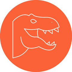 Dinosaur Face icon single vector illustration