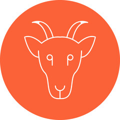 Goat Face icon single vector illustration