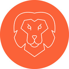 Lion Face icon single vector illustration