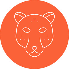 Leopard Face icon single vector illustration