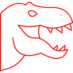 Dinosaur Face icon single vector illustration