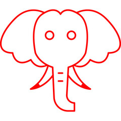 Elephant Face icon single vector illustration