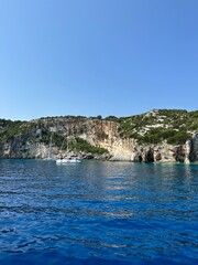 photo of Greek island taken from yacht