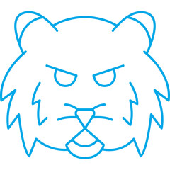 Tiger Face icon single vector illustration