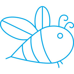Bee Face icon single vector illustration