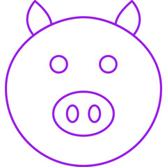 Pig Face icon single vector illustration