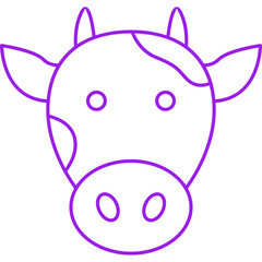 Cow Face icon single vector illustration
