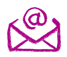 Email Envelope Mail Related Icon Crayon Chalk Drawing Vector